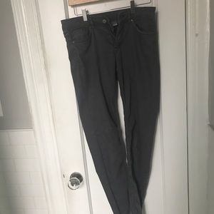 Grey low rise skinny jeans